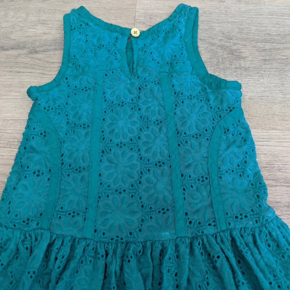 OshKosh Genuine Kids Teal Lace Eyelet Flare Dress